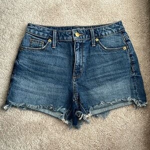 Universal Thread high rise frayed hem denim shorts